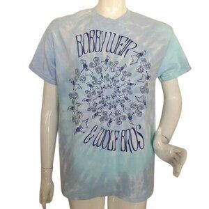 BOBBY WEIR & WOLF BROS Concert Tshirt, M, Blue Tie-Dye, Grateful Dead
